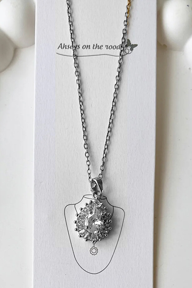 1001 Small Stone Steel Necklace