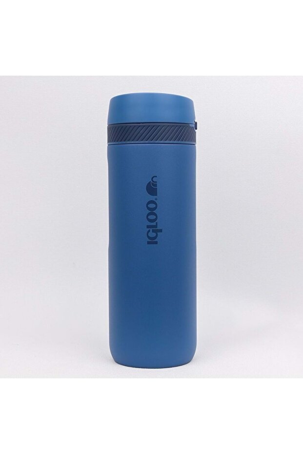Squid Thermos 600ml Locking Lid Flask Dark Blue - 1