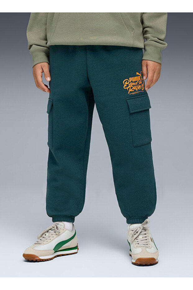 Spodnie dzianinowe, regularne, regularne, kieszeń z wypustką, dzianinowe, nadruk - 2