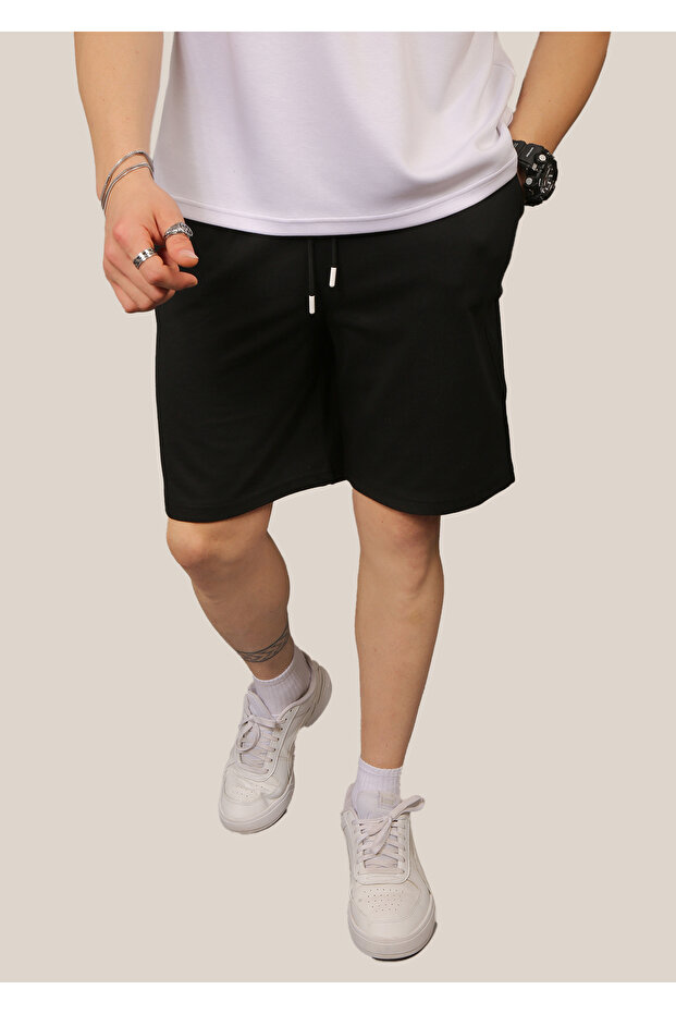 Men's Bermuda Regular 2 Thread Basic Summer Relaxed Cut Shorts - 1
