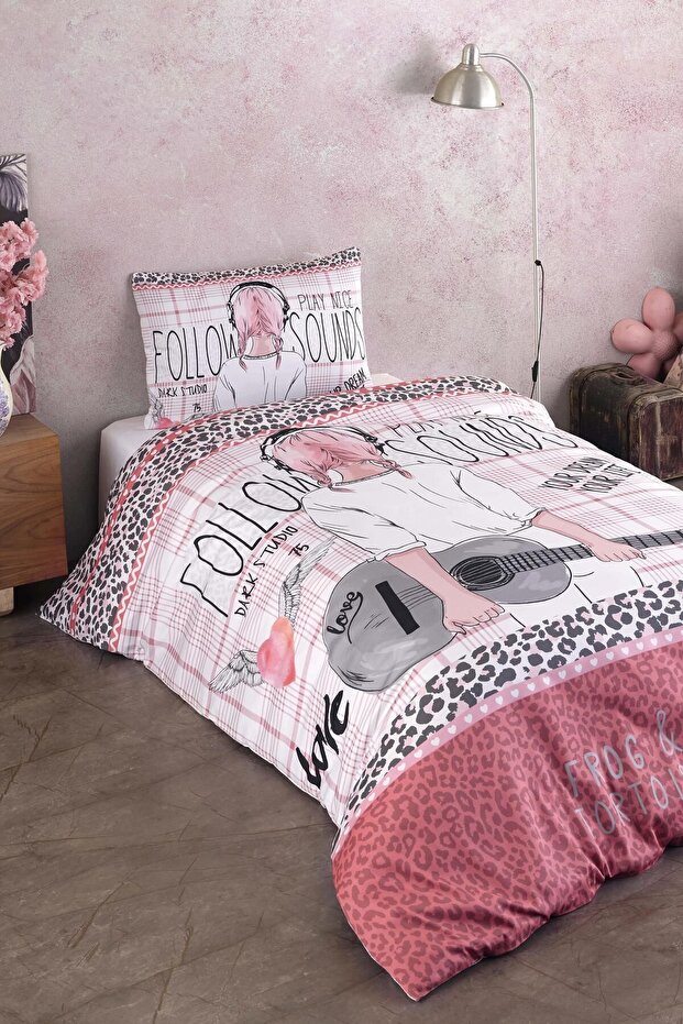 100% Cotton Satin Youth Duvet Cover Set - Sound