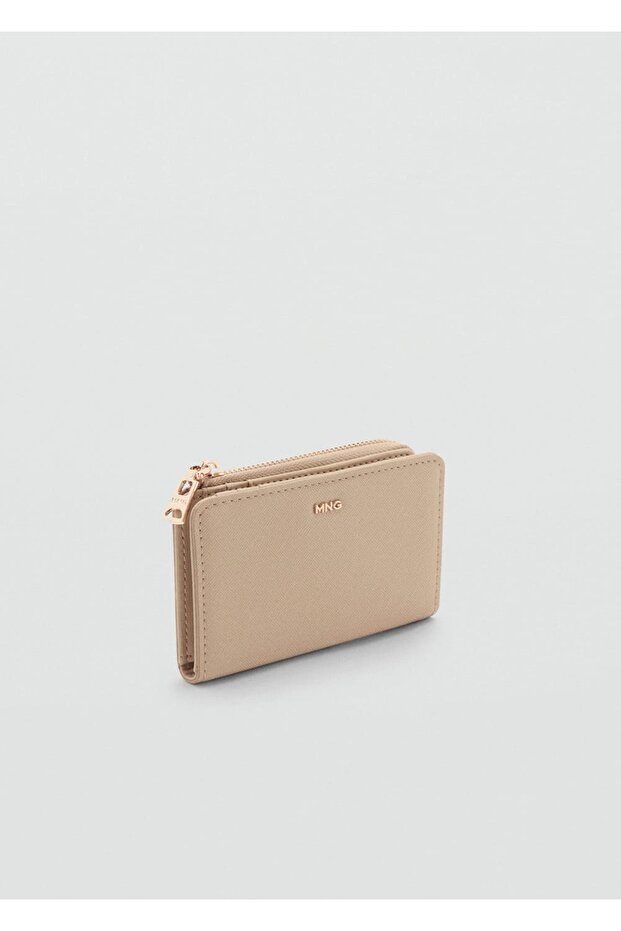 Saffiano görünümlü kapaklı cüzdan - 1