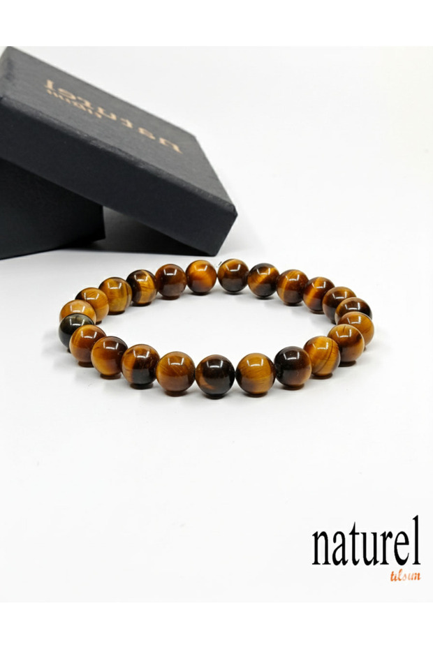 Kaplangözü 8mm Doğal Taş Bileklik - 4