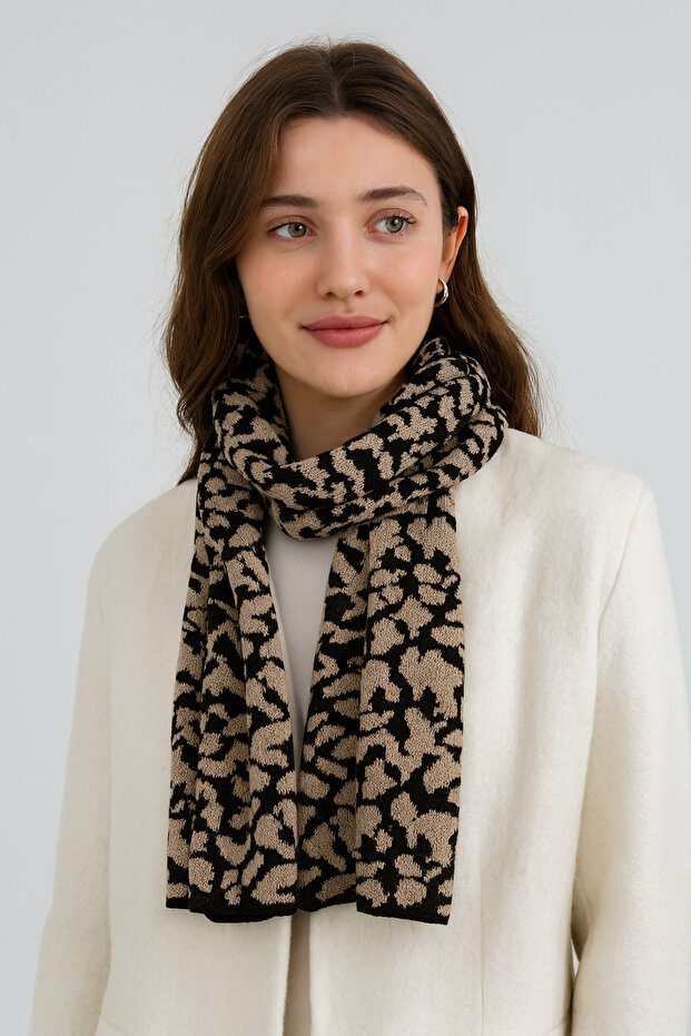 وشاح تريكو بنقشة الفهد - 2