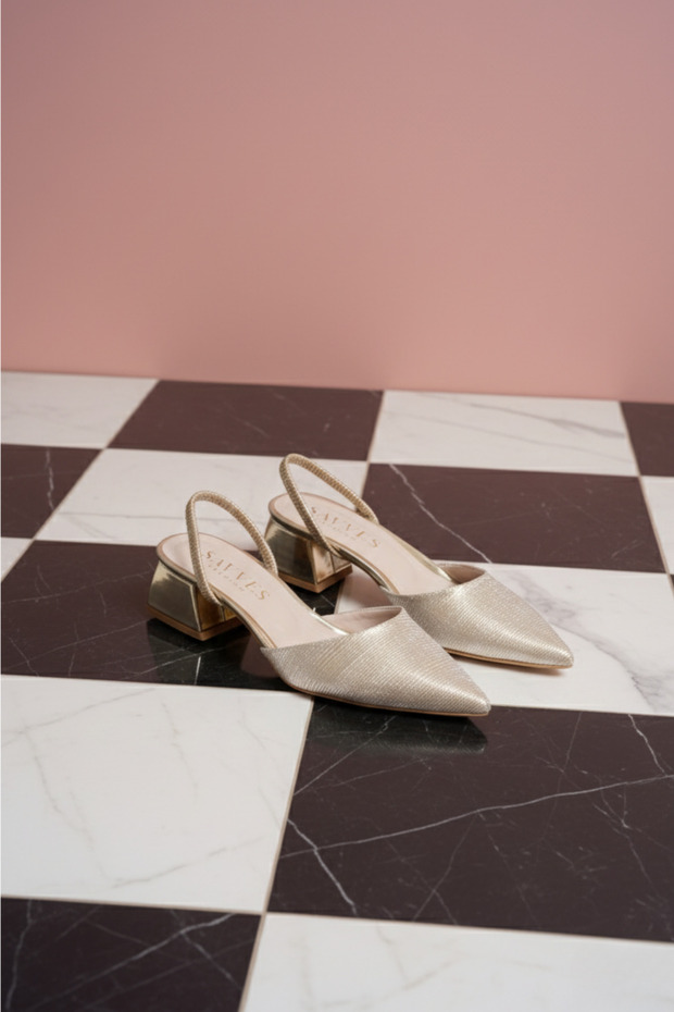 Not Like Hers VEXILIA Flag Topuk Abiye Ayakkabı - 2