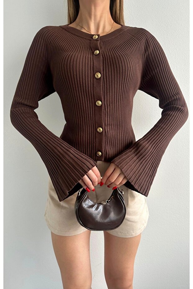 Spanish Sleeve Annetta Knitwear Cardigan Black