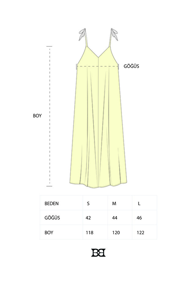 BELLA İP ASKILI ELBİSE - 9
