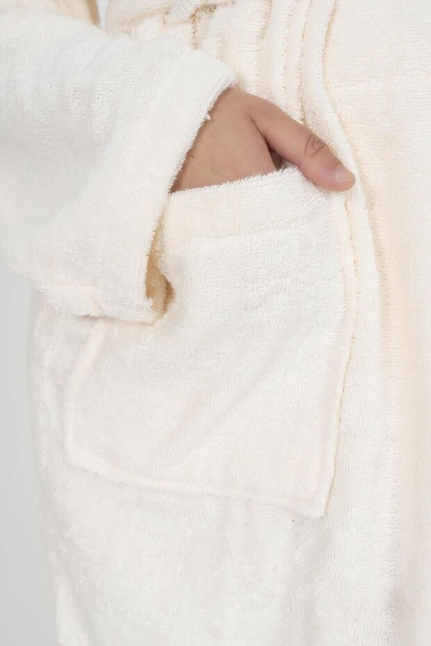 Bukle Gramajlı Bambu Unisex Bornoz - 6