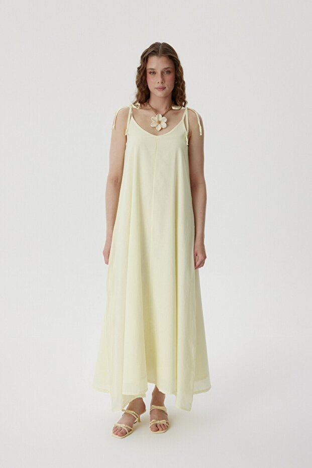 BELLA İP ASKILI ELBİSE - 4