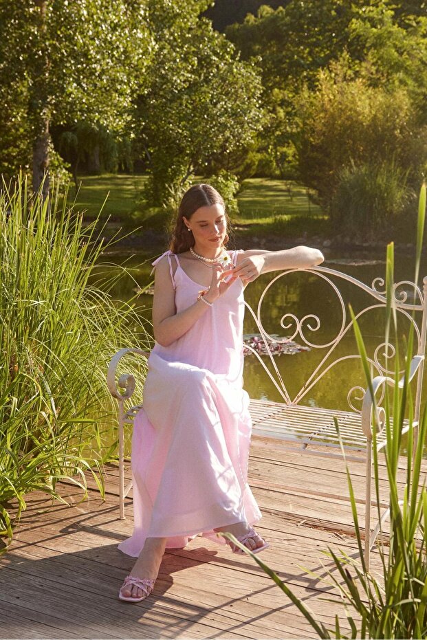 BELLA İP ASKILI ELBİSE - 3