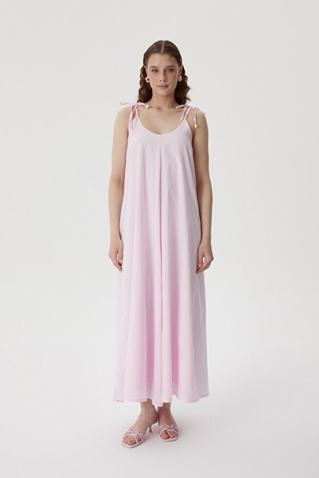 BELLA İP ASKILI ELBİSE - 4