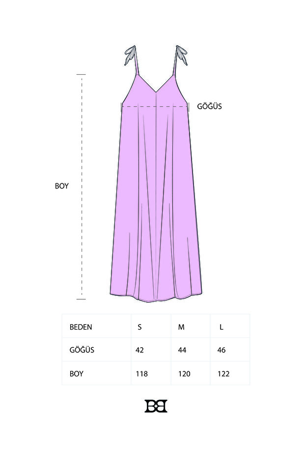 BELLA İP ASKILI ELBİSE - 9