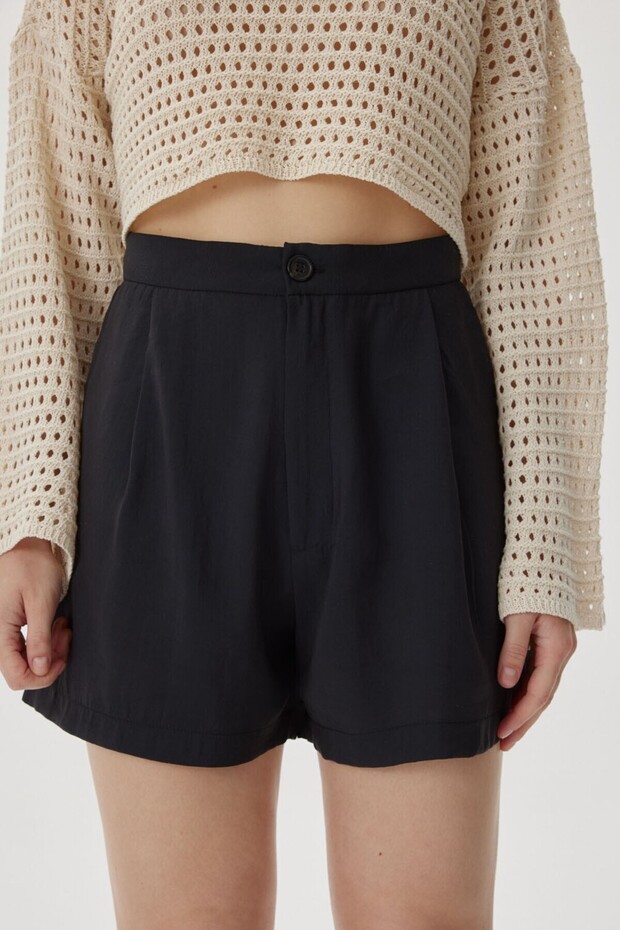 YÜKSEK BEL BERMUDA ŞORT - 5