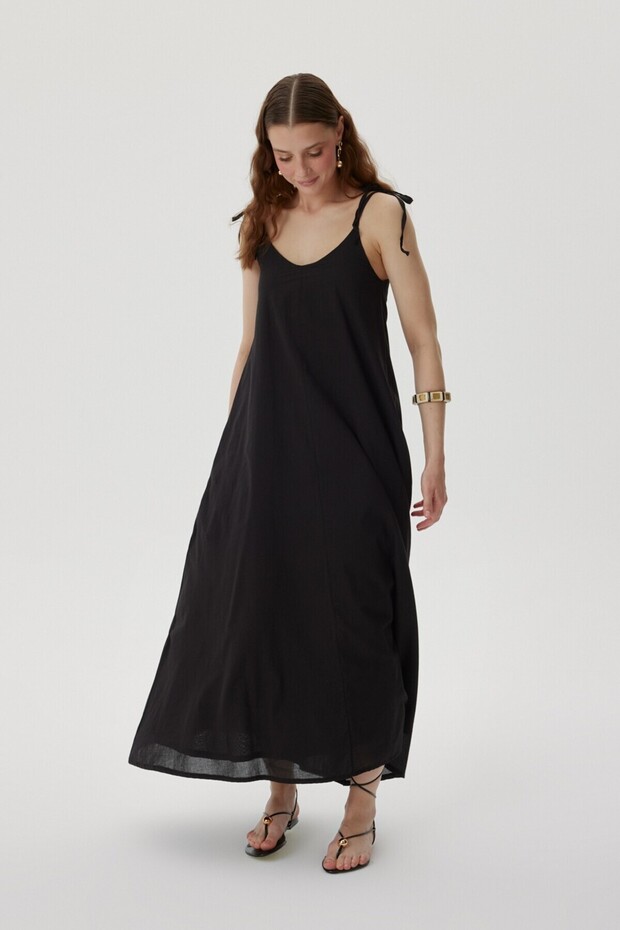 BELLA İP ASKILI ELBİSE - 7