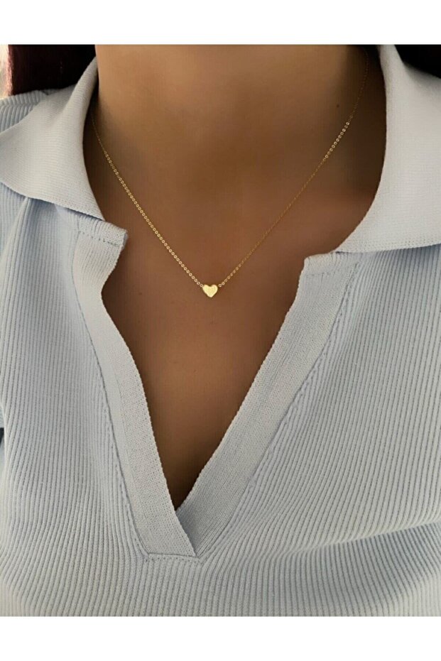 Minimal Kalp Kolye Gold - 2