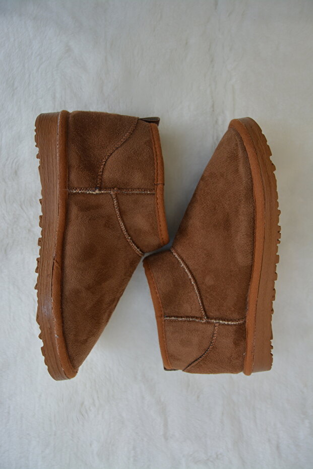 Kadın/kız Gri Ultra Mini Süet Bot Içi Kürklü Kışlık Bot&bootie - 3