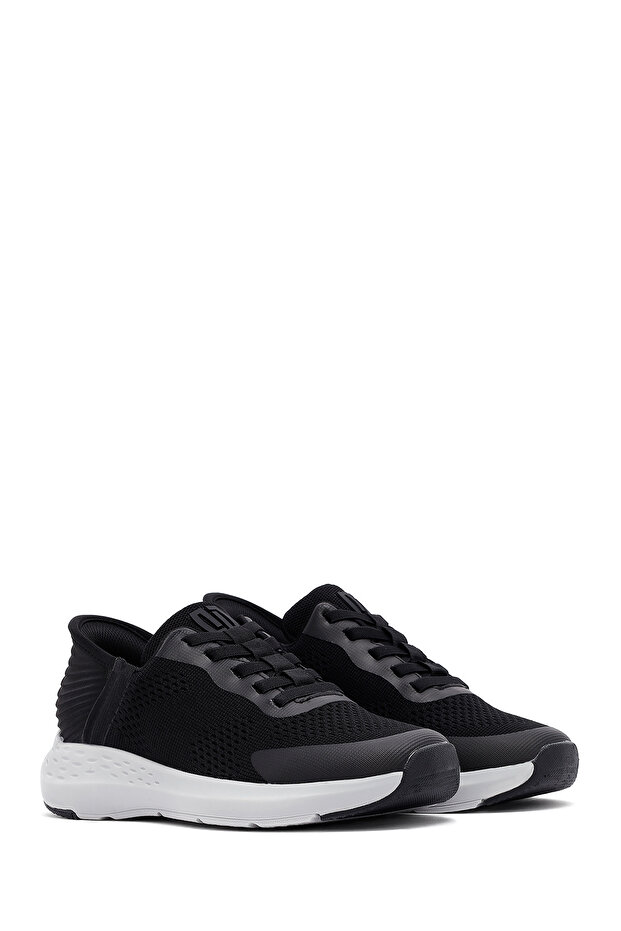 Zero Erkek Siyah Kalın Tabanlı Kumaş Sneaker 25SFD69486F - 3