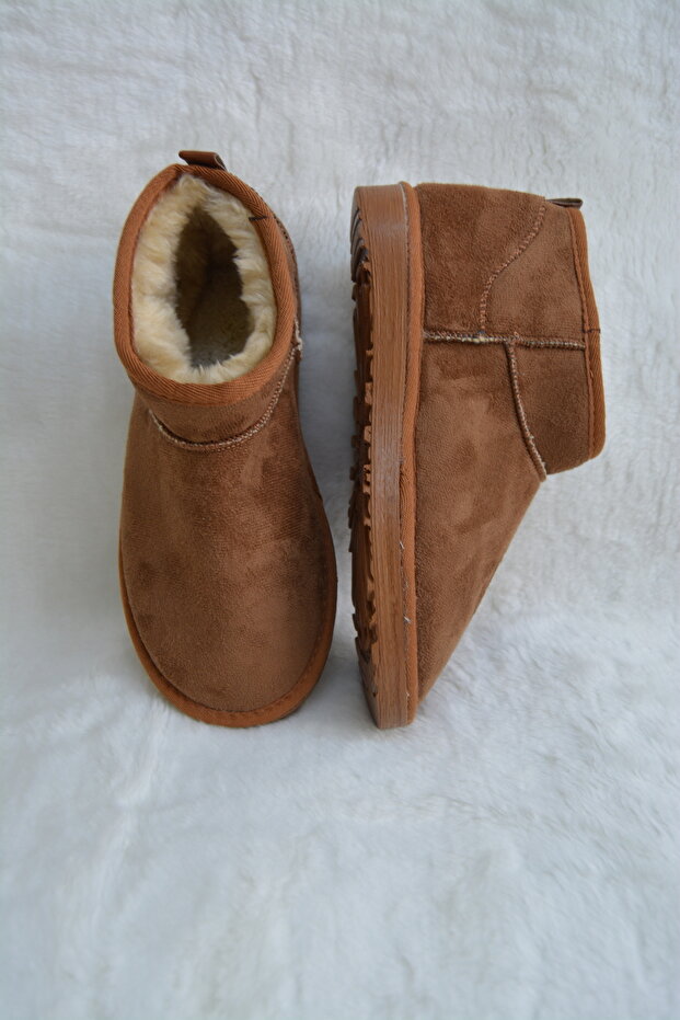 Kadın/kız Gri Ultra Mini Süet Bot Içi Kürklü Kışlık Bot&bootie - 1