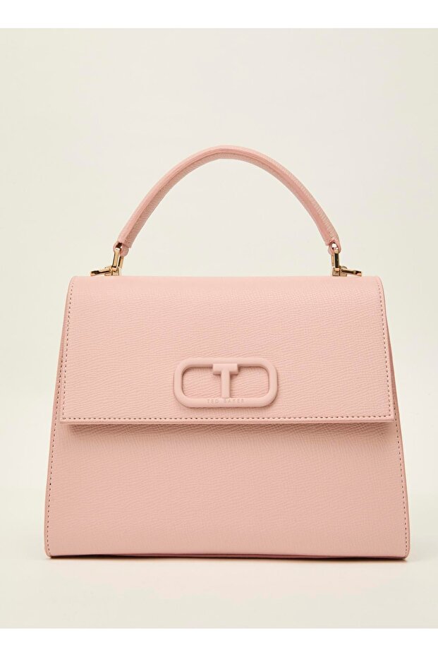 Dot Printed Large Leather Handbag