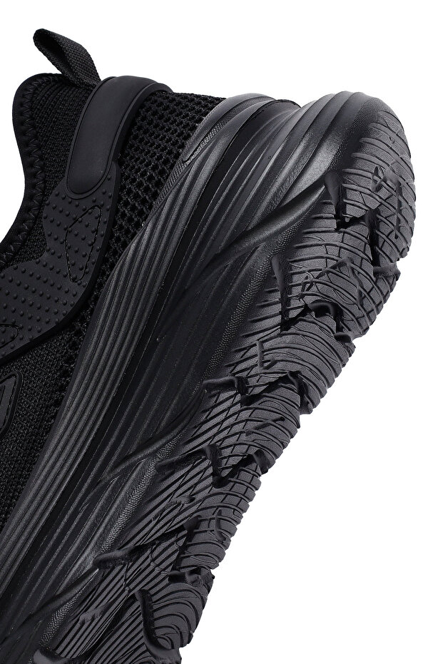 Zero Erkek Siyah Bağcıklı Kalın Tabanlı Kumaş Sneaker 25SFD69426F - 8