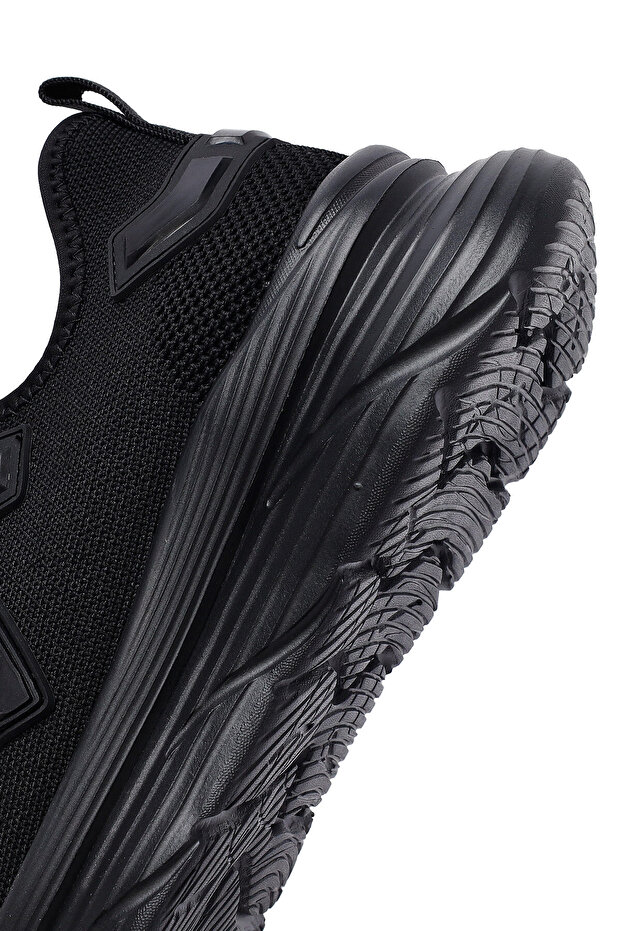Zero Erkek Siyah Bağcıklı Kalın Tabanlı Kumaş Sneaker 25SFD69696F - 8
