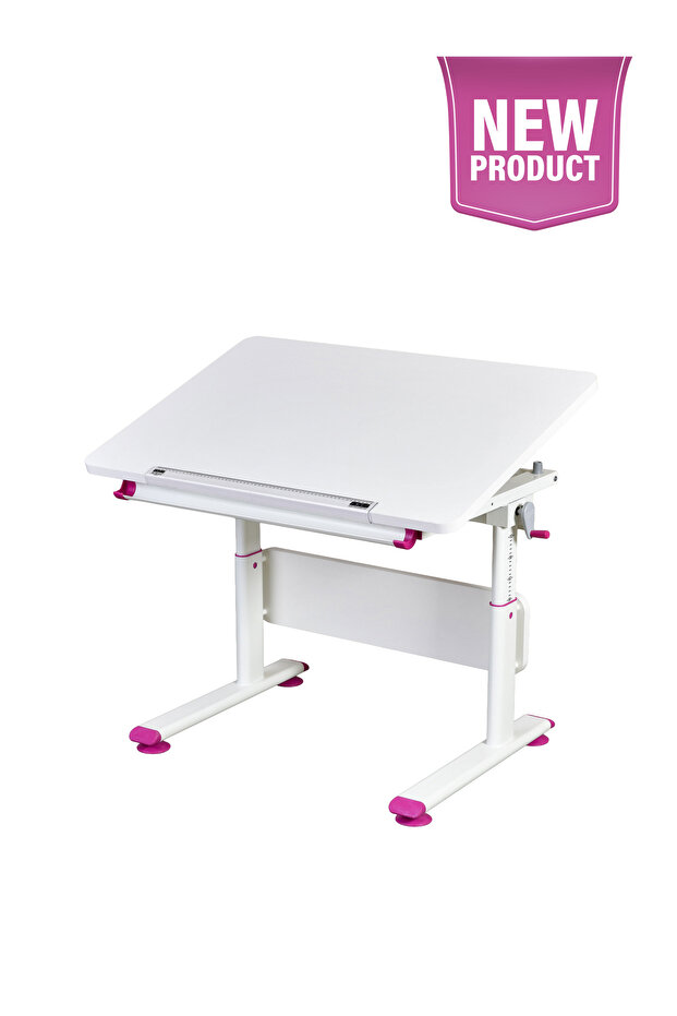 Mini Vega Simple Çalışma Masası, Yükseklik Ayarlı Çalışma Masası, Çocuk Ekru Ders Çalışma Masası - 1