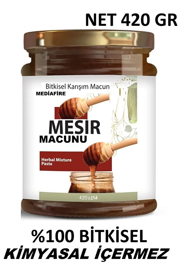 Bitkisel Ballı Macun Macunu Mesir Macunu Kimyasal İçermez ! Safran Keçiboynuzu Bal Pekmez Karanfilli - 1