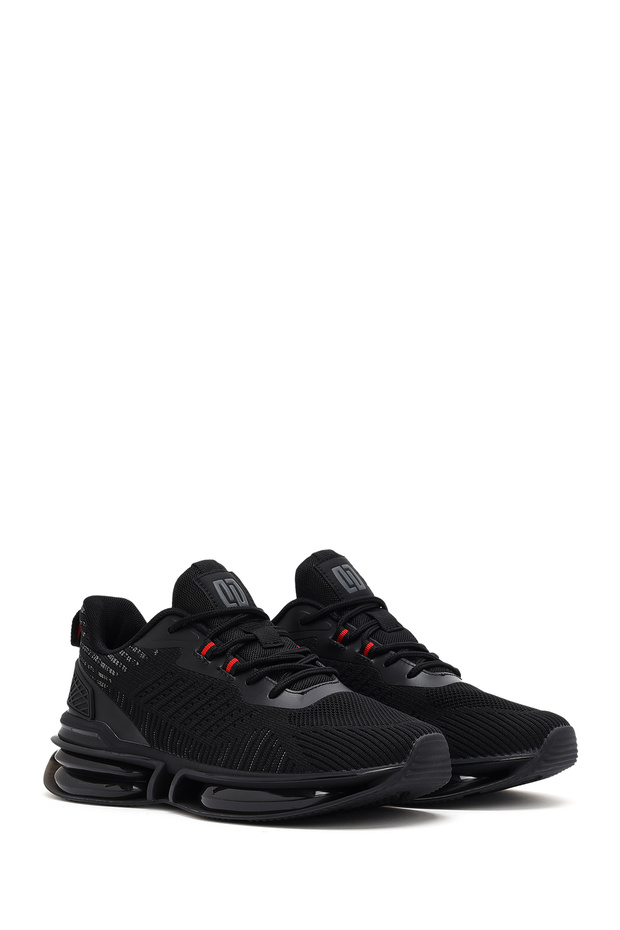 Zero Erkek Siyah Bağcıklı Kalın Tabanlı Sneaker 25SFD69446F - 3
