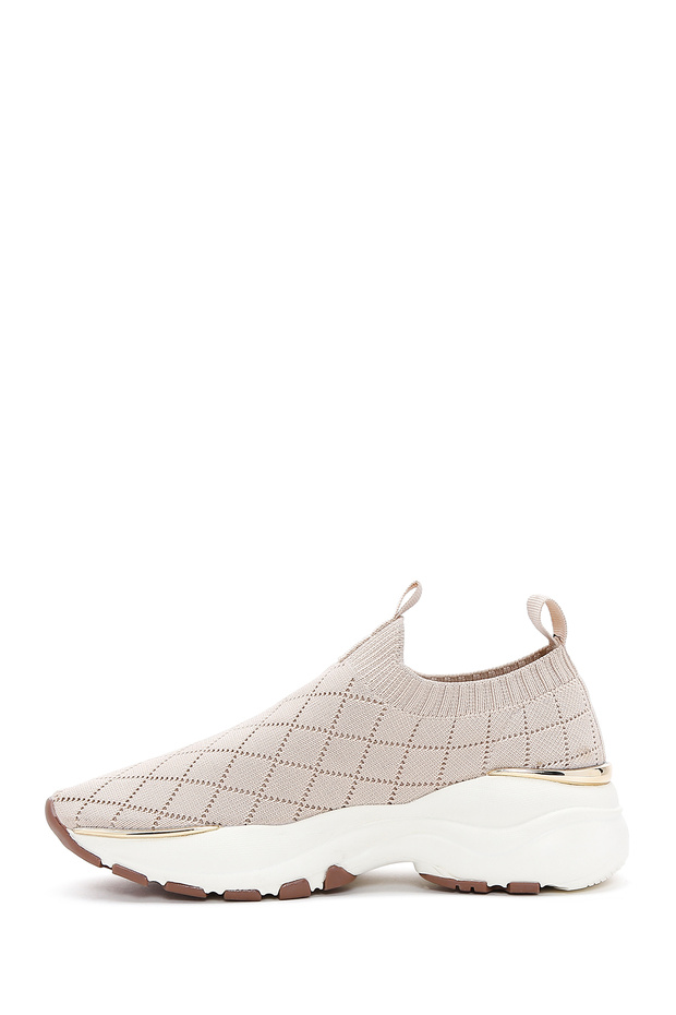 Zero Kadın Bej Desenli Kalın Tabanlı Sneaker 25SFD43036F - 2