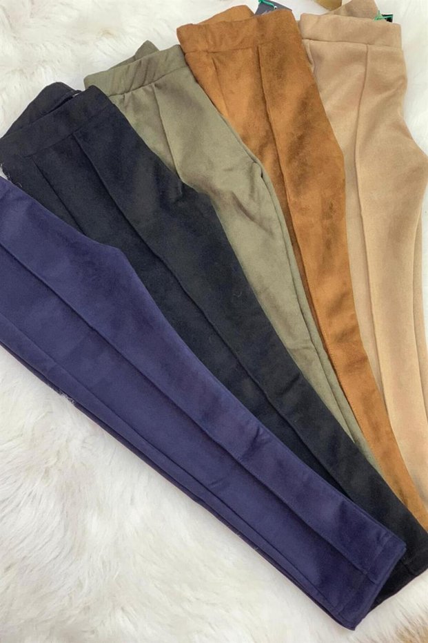 Girl's Suede Leggings C1159 Khaki