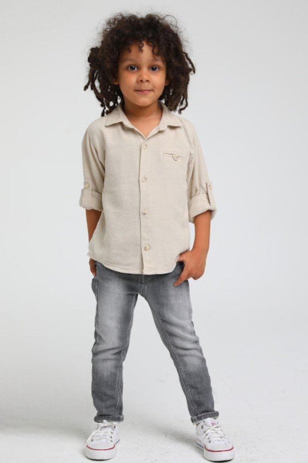 Jacklions baby boy 1-5 years skinny leg denim pants 23019 smoke