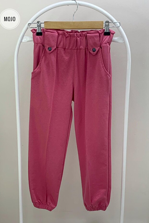 Mojo Kız Çocuk 8-12 Yaş Kemer Detaylı Eşofman Altı 724602 Pembe - 1
