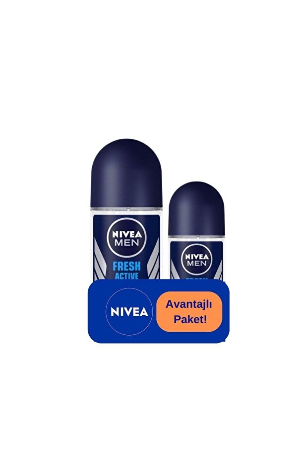 Men Erkek Roll-on Deodorant Fresh Active 50ml Ve Mini Roll-on Fresh Active 25ml - 1