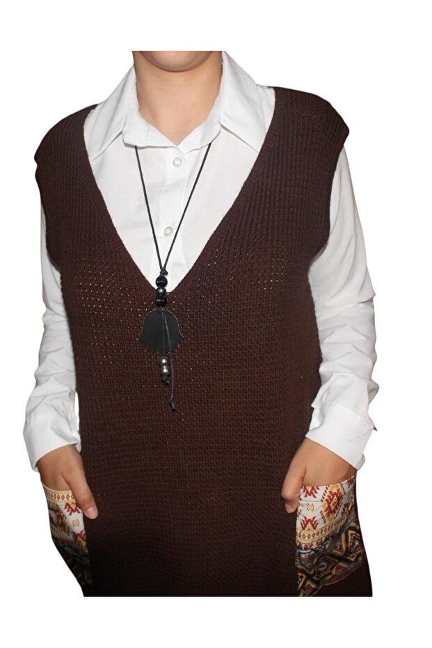 Selanik Cepli Triko Süveter - 2