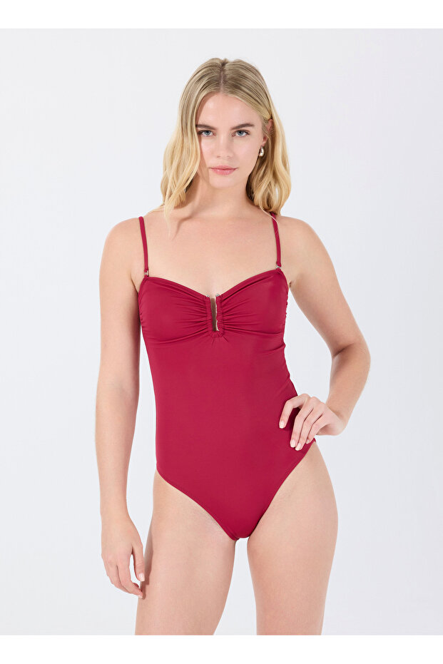 Bordo Kadın Mayo REA - 1