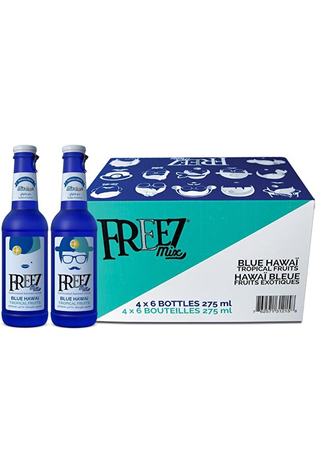 Blue Hawaii Tropical Fruits Mix Glass Bottle 275ml (24 pack)