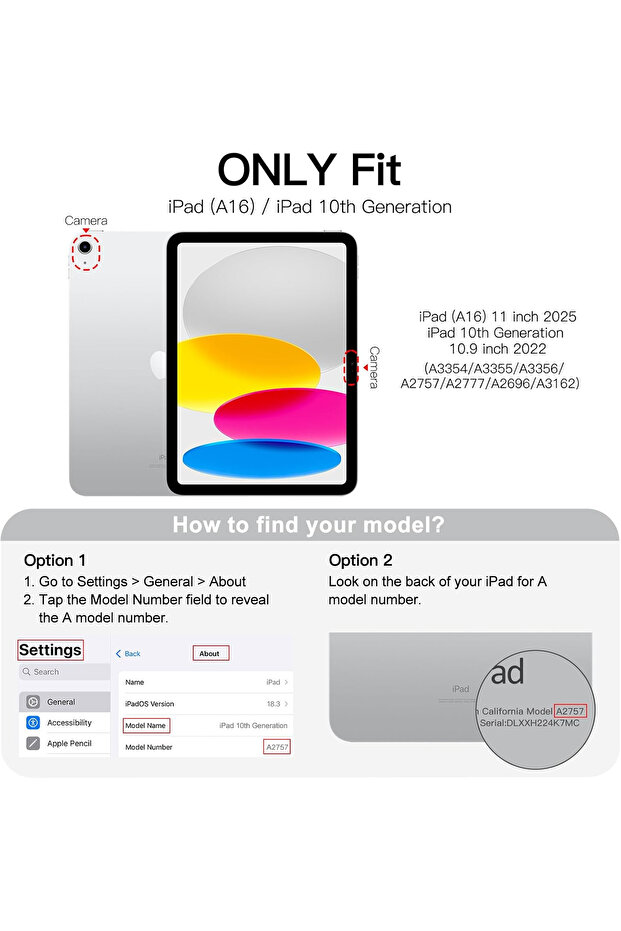 iPad 10. Nesil 10.9 2022 Kılıf Set Ekran Koruyucu Kalem Pu Deri Standlı Katlanır Smart Kapak - 2