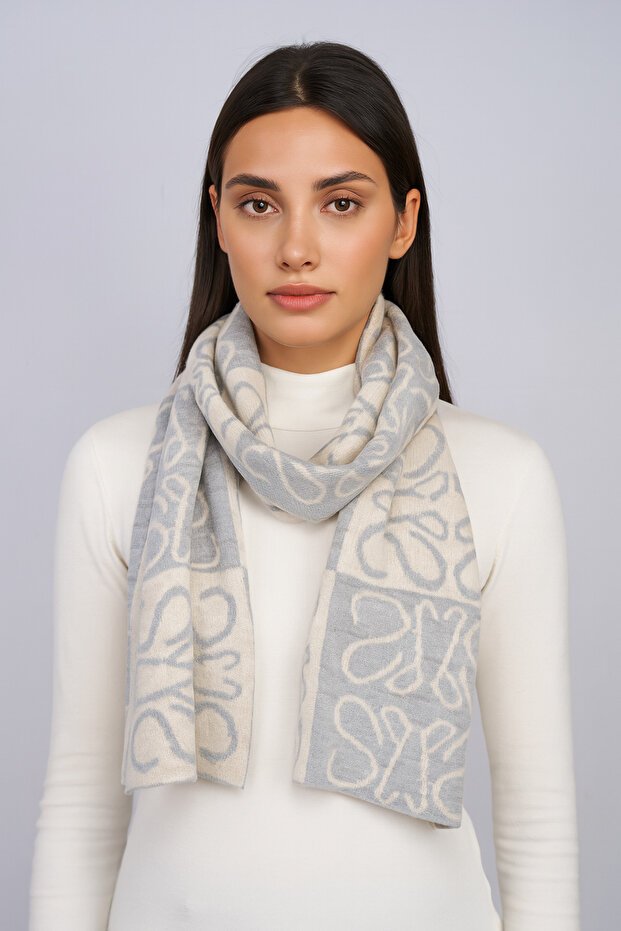 Eșarfă de tricotaje cu model - 6