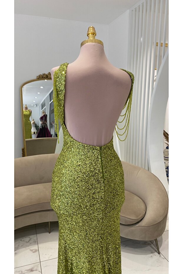 FULL PAYET ABİYE ELBİSE - 7