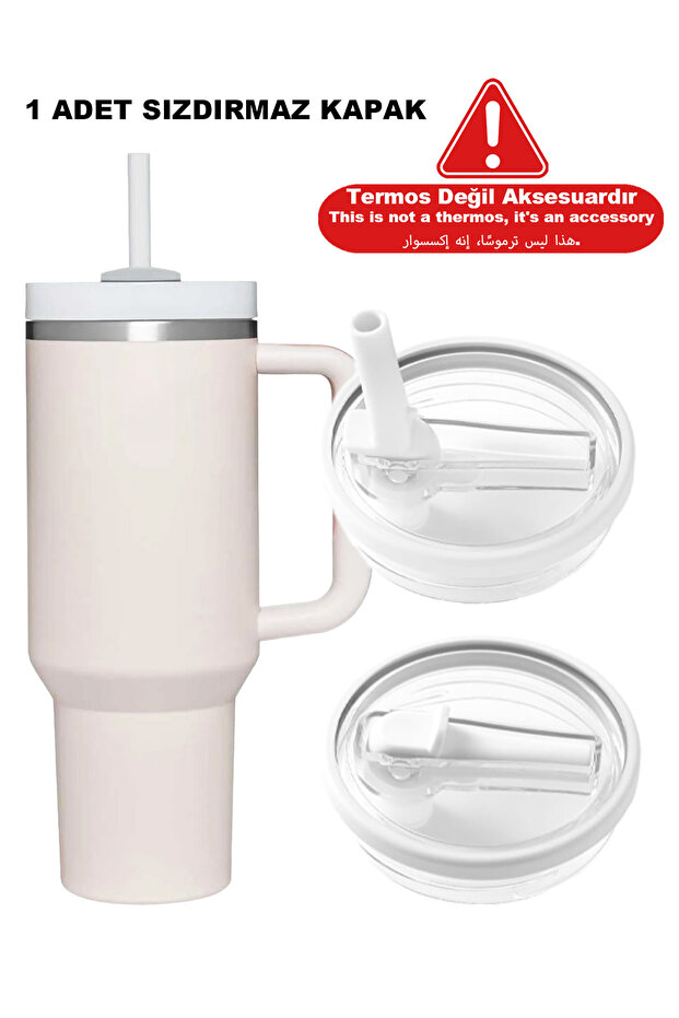 Quencher 40 oz Compatible Thermos with Straw Leakproof Lid Set – Gift with Straw