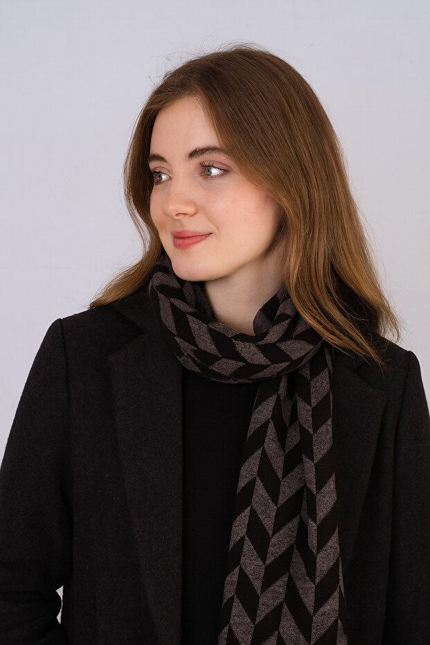 Patterned Knitwear Scarf - 2