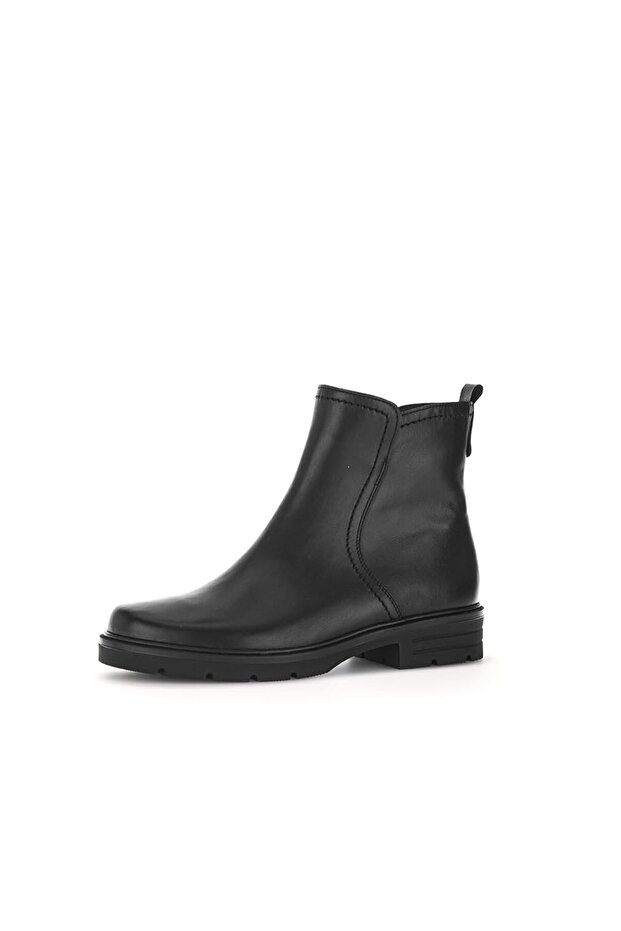 Women's Black Zippered Short Boots – Comfortable for Daily Use, Non-Slip Sole, Stylish City Boots