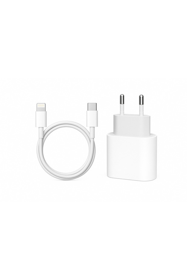 iPhone Uyumlu 20W Hızlı Şarj Adaptörü + Lightning Type-C Kablo (Şarj Seti) - 2