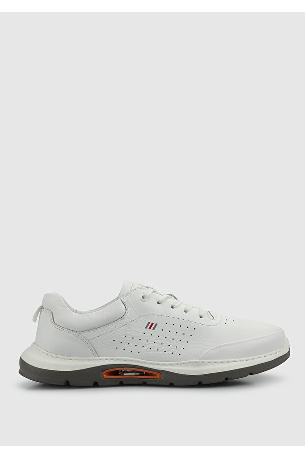 Beyaz Deri Erkek Sneaker - 1