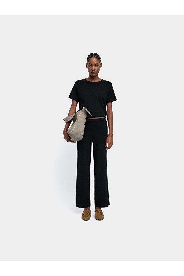 Elastik Bel Örme Pantolon - 8