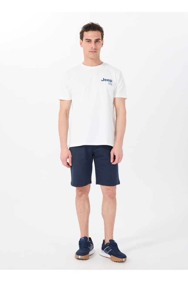 Lacivert Erkek Basic Düz Sweat Şort J5SM-SHT7252 - 2