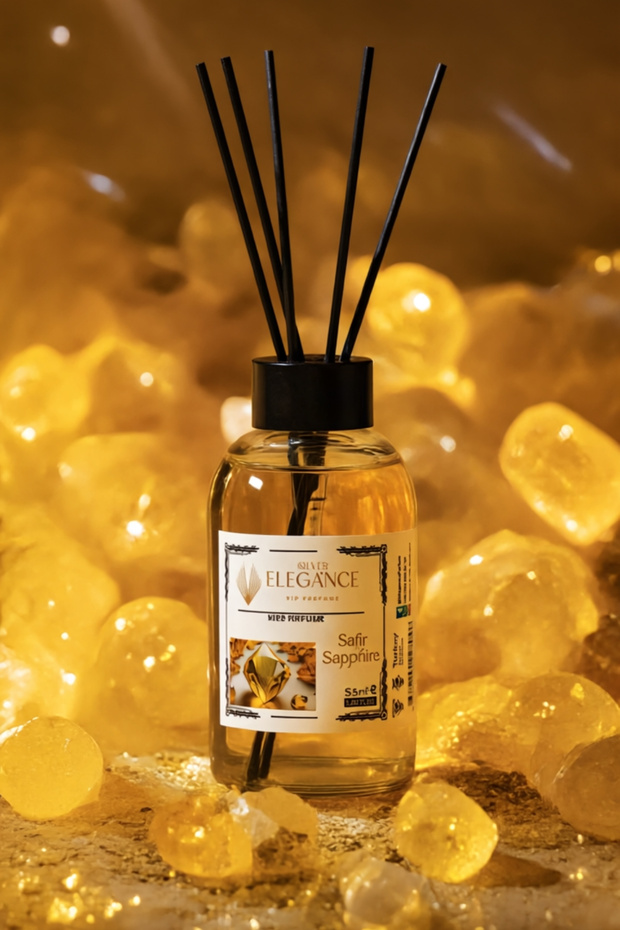 Safir Esintisi Reed Diffuser Bambu Çubuklu Oda Kokusu (55 ML) - Sofistike Oda Kokusu - 5