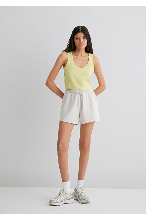 Gri Tencel TM Modal Şort 1410154-83746 - 3