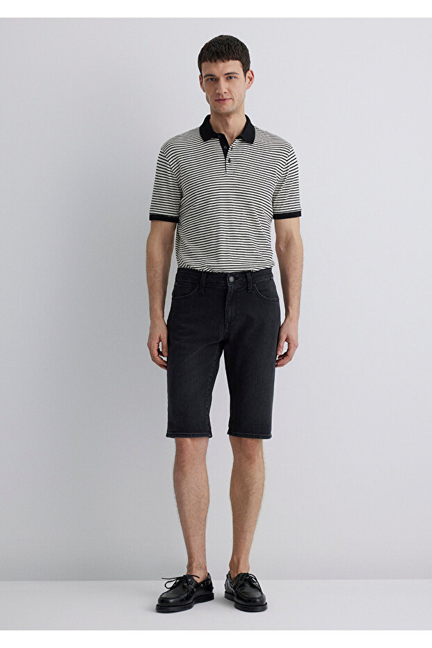 Nicholas Black Antrasit Jean Şort 0416081307 - 3