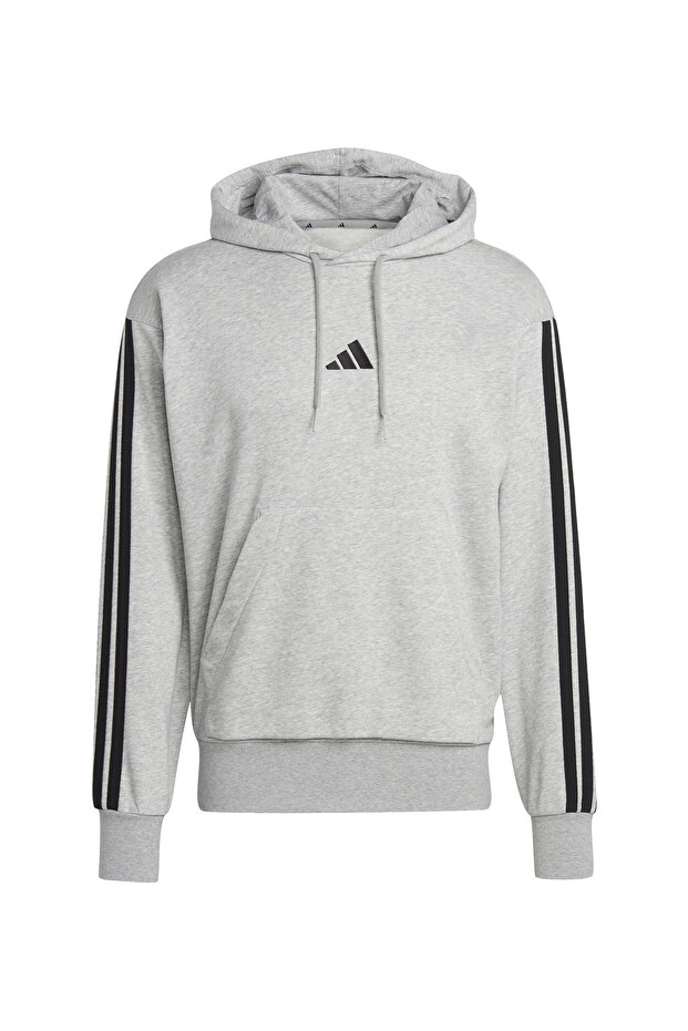Essentials 3-Stripes French Terry Kapüşonlu Üst - 5